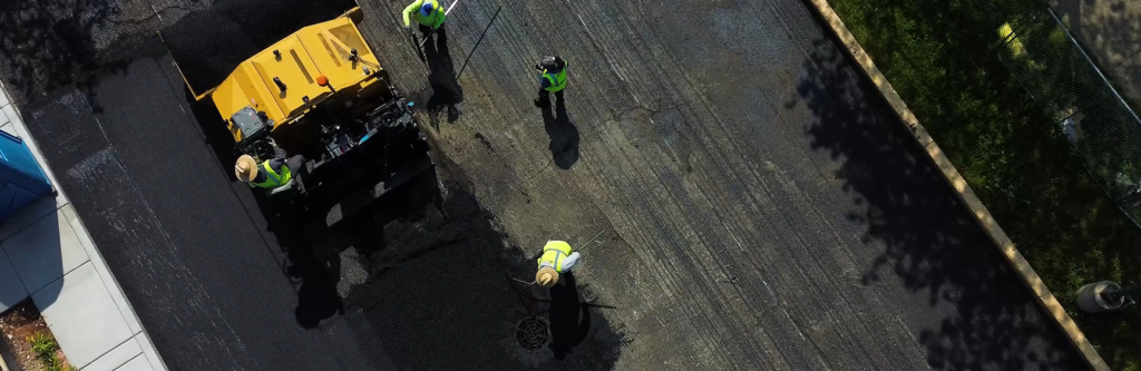 Parking lot sealcoating and asphalt repair project in El Paso, TX