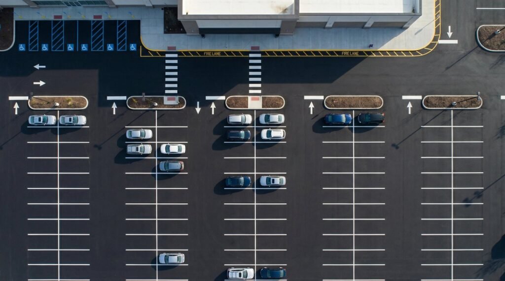 Silkroad Grading commercial parking lot project in El Paso, TX
