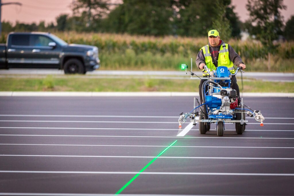 West El Paso damaged parking lot striping work